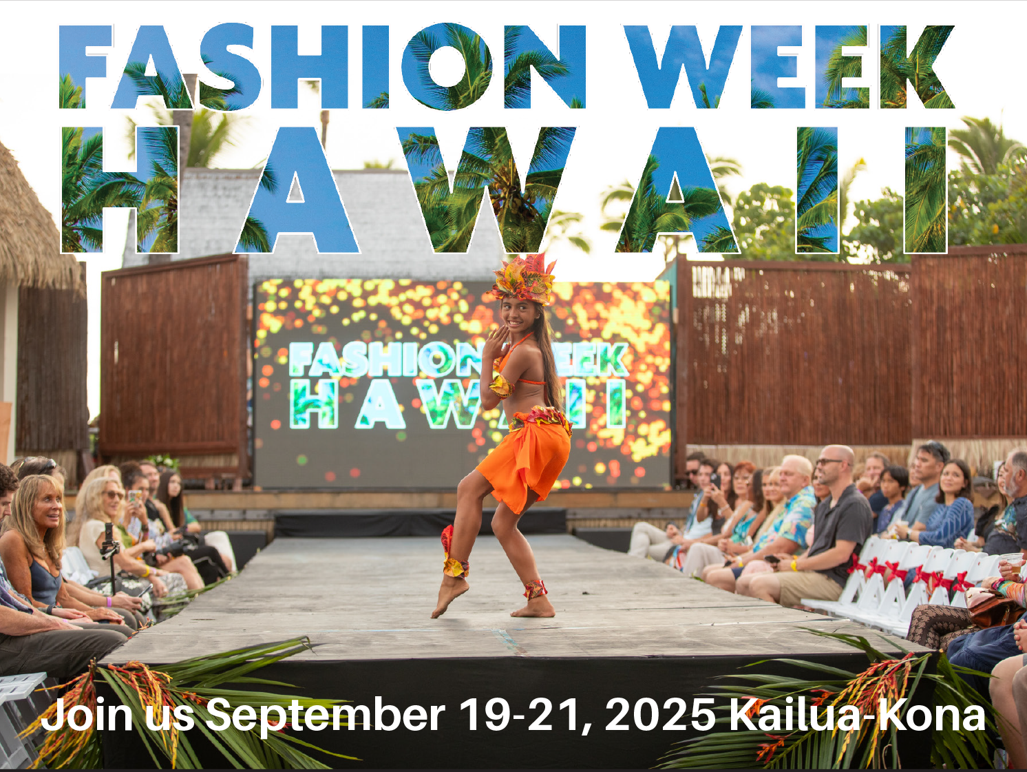 Fashion Week Hawaii 2025 postcard